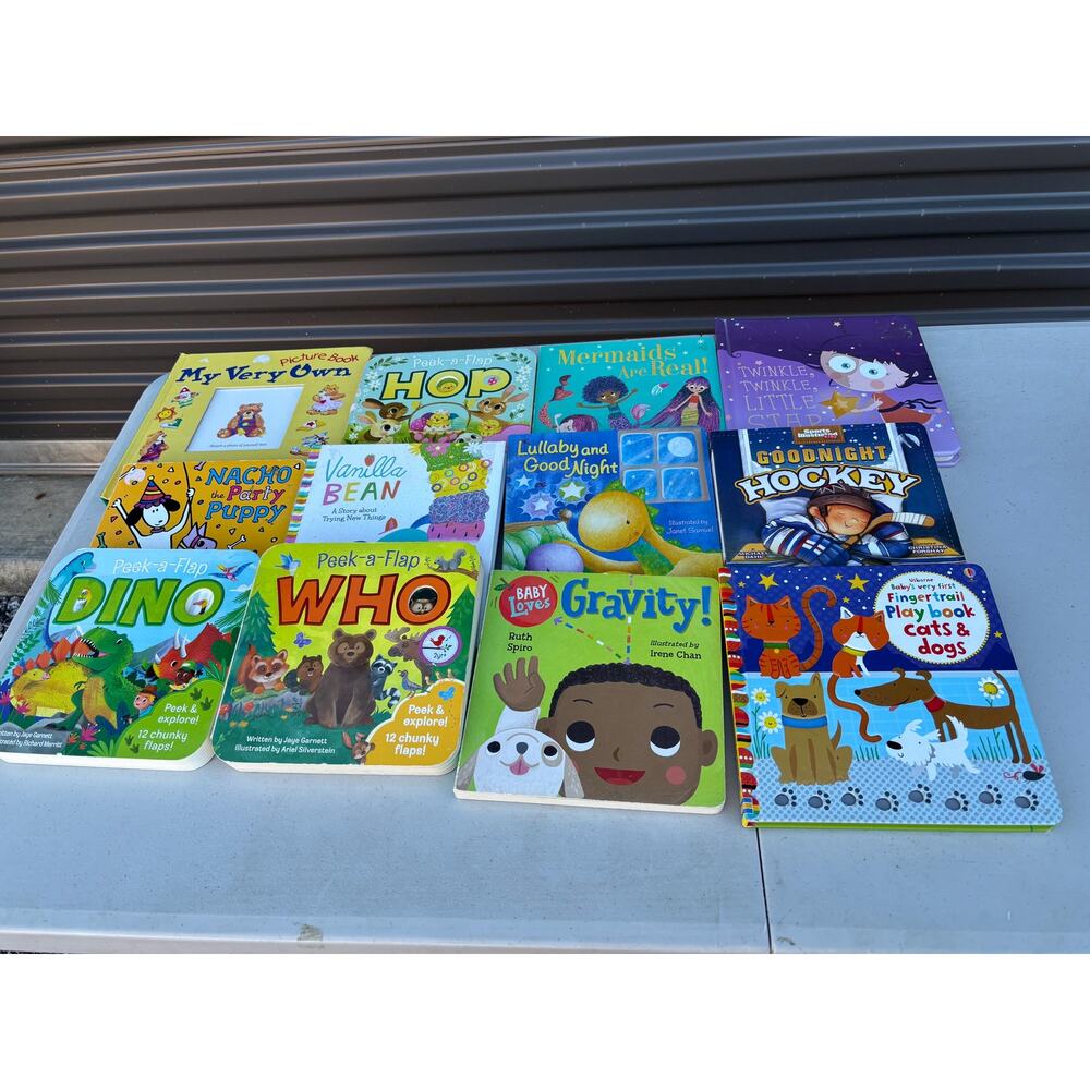 12 Children's Big Board Books Exact Titles Pictured Very Good Condition (A)